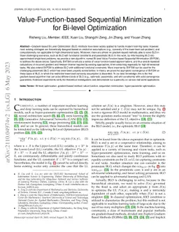 Value-Function-based Sequential Minimization for Bi-level Optimization