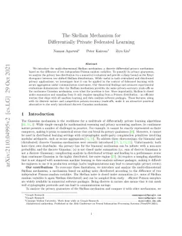 The Skellam Mechanism for Differentially Private Federated Learning