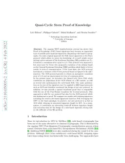 Quasi-Cyclic Stern Proof of Knowledge