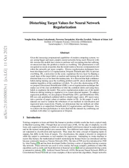 Disturbing Target Values for Neural Network Regularization