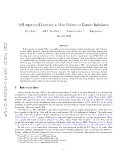 Self-supervised Learning is More Robust to Dataset Imbalance