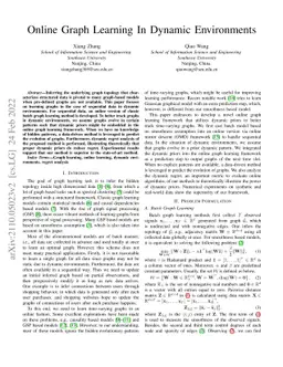 Online Graph Learning in Dynamic Environments