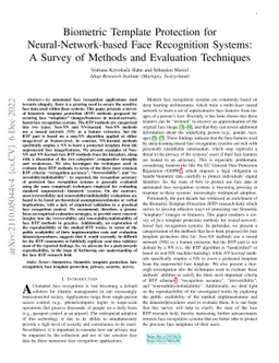 Biometric Template Protection for Neural-Network-based Face Recognition
  Systems: A Survey of Methods and Evaluation Techniques