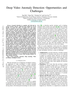 Deep Video Anomaly Detection: Opportunities and Challenges