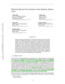 Density-Based Clustering with Kernel Diffusion