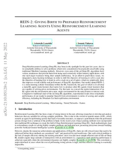 REIN-2: Giving Birth to Prepared Reinforcement Learning Agents Using
  Reinforcement Learning Agents