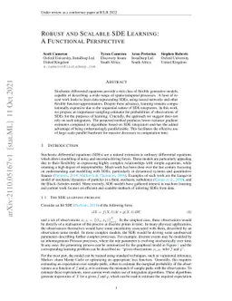 Robust and Scalable SDE Learning: A Functional Perspective