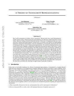 A Theory of Tournament Representations