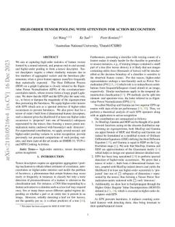 High-order Tensor Pooling with Attention for Action Recognition