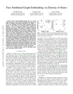 Fast Attributed Graph Embedding via Density of States