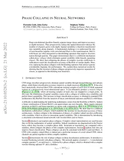 Phase Collapse in Neural Networks