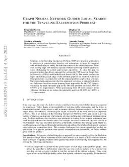 Graph Neural Network Guided Local Search for the Traveling Salesperson
  Problem
