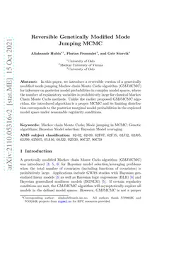 Reversible Genetically Modified Mode Jumping MCMC