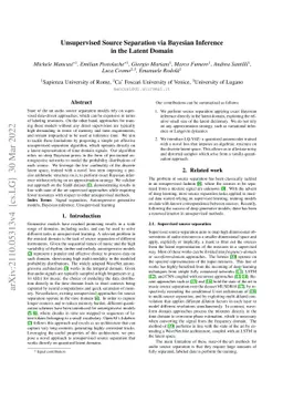 Unsupervised Source Separation via Bayesian Inference in the Latent
  Domain