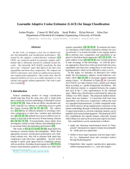 Learnable Adaptive Cosine Estimator (LACE) for Image Classification