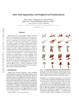 Point Cloud Augmentation with Weighted Local Transformations