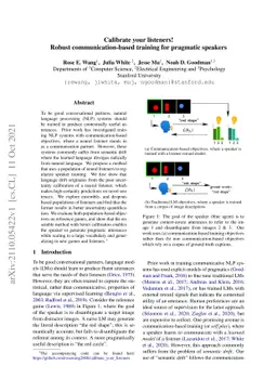 Calibrate your listeners! Robust communication-based training for
  pragmatic speakers