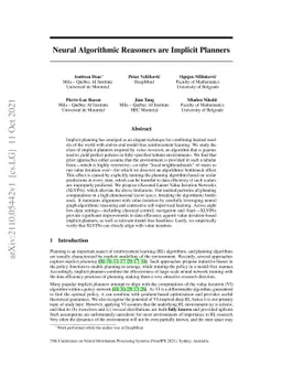 Neural Algorithmic Reasoners are Implicit Planners