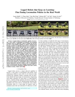 Legged Robots that Keep on Learning: Fine-Tuning Locomotion Policies in
  the Real World