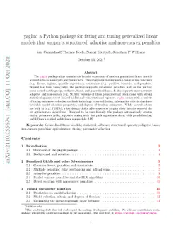 yaglm: a Python package for fitting and tuning generalized linear models
  that supports structured, adaptive and non-convex penalties