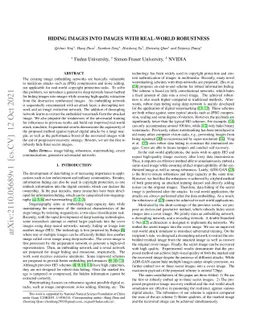 Hiding Images into Images with Real-world Robustness