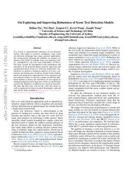 On Exploring and Improving Robustness of Scene Text Detection Models