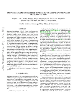 UniSpeech-SAT: Universal Speech Representation Learning with Speaker
  Aware Pre-Training
