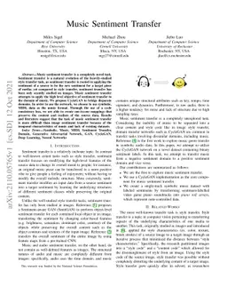 Music Sentiment Transfer