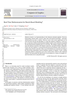 Real-time Skeletonization for Sketch-based Modeling