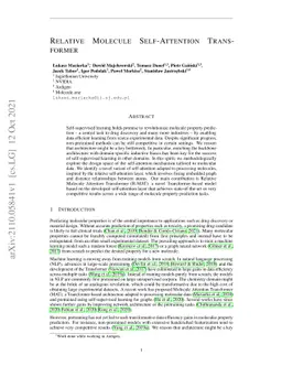 Relative Molecule Self-Attention Transformer