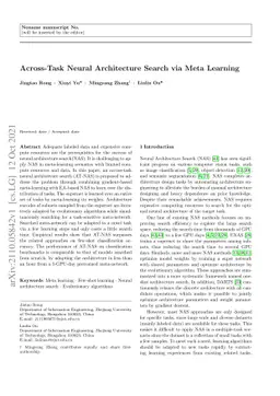 Across-Task Neural Architecture Search via Meta Learning