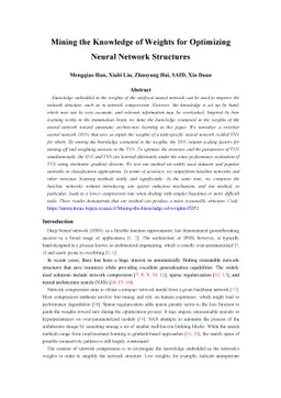 Mining the Weights Knowledge for Optimizing Neural Network Structures