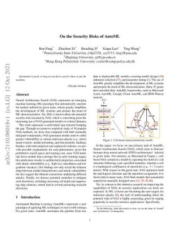 On the Security Risks of AutoML