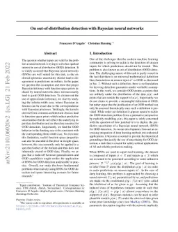 On out-of-distribution detection with Bayesian neural networks