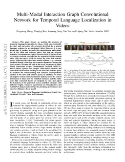 Multi-Modal Interaction Graph Convolutional Network for Temporal
  Language Localization in Videos