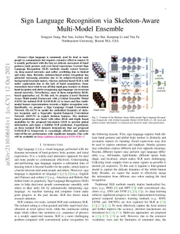 Sign Language Recognition via Skeleton-Aware Multi-Model Ensemble
