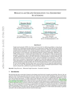 Molecular Graph Generation via Geometric Scattering