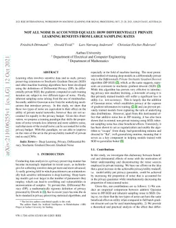 Not all noise is accounted equally: How differentially private learning
  benefits from large sampling rates