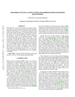 Exploring Wav2vec 2.0 fine-tuning for improved speech emotion
  recognition