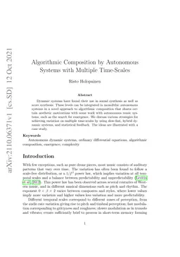 Algorithmic Composition by Autonomous Systems with Multiple Time-Scales