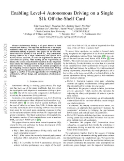 Enabling Level-4 Autonomous Driving on a Single $1k Off-the-Shelf Card