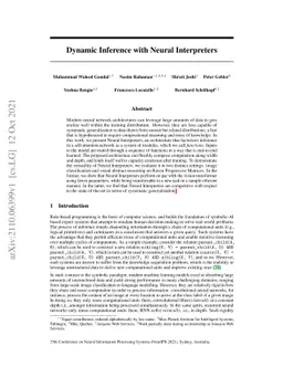 Dynamic Inference with Neural Interpreters