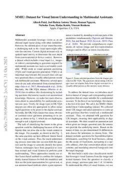 MMIU: Dataset for Visual Intent Understanding in Multimodal Assistants