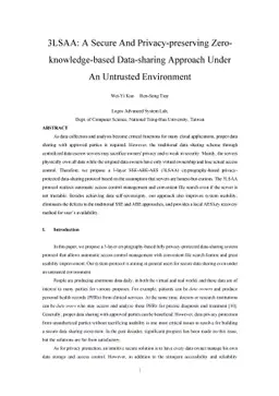 3LSAA: A Secure And Privacy-preserving Zero-knowledge-based Data-sharing
  Approach Under An Untrusted Environment