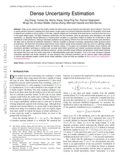 Dense Uncertainty Estimation