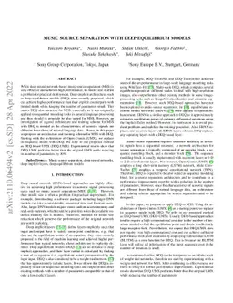 Music Source Separation with Deep Equilibrium Models