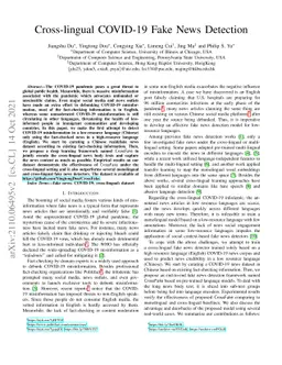 Cross-lingual COVID-19 Fake News Detection
