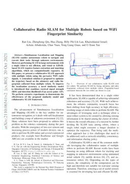 Collaborative Radio SLAM for Multiple Robots based on WiFi Fingerprint
  Similarity
