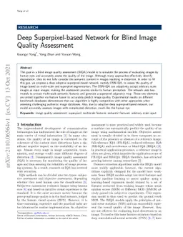 Deep Superpixel-based Network for Blind Image Quality Assessment