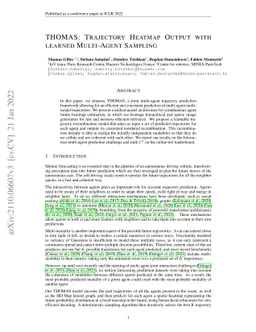 THOMAS: Trajectory Heatmap Output with learned Multi-Agent Sampling